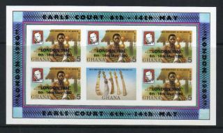 Ghana 1980 London Int Stamp Exh Sg910 U/m Imperf S/s Cat £120