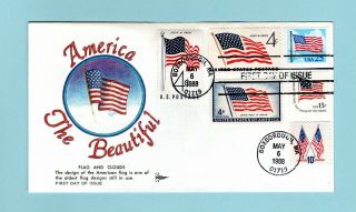 U.  S.  Fdc 2278 Gill Craft Cachet - The American Flag Plus Five Others