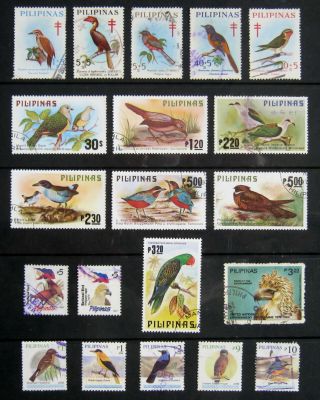 Philippines Birds.  Good Selection Of Old And Stamps.