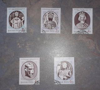 Display Set Of 5 X Kings Hungarian (magyar Posta) 1986 Postage Stamps