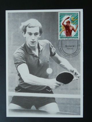 Table Tennis Maximum Card Luxembourg 1986
