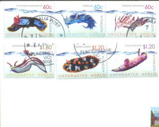 Australia - Underwater World Sea Creatures Set Of 6 Fine - Cto