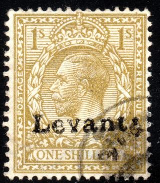 British Levant 1916 1s Bistre - Brown Very Fine Sgs8 C.  £650
