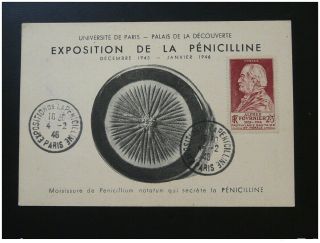 Medicine Penicillin Exposition Penicillium Mushroom Maximum Card 1946