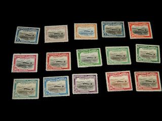 Vintage Stamp,  Mozambique Company 1935 Set Of 15,  Airmail,  