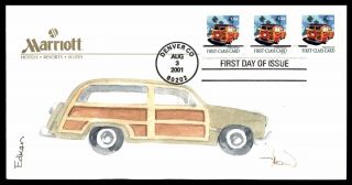 Mayfairstamps Us Fdc 2001 Car First - Class Card Edken Colorado First Day Cover Ww