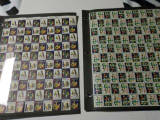 20 Full Sheets Christmas Seals Dates 1940 - 1970 American Lung Association