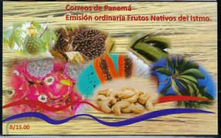 2019 Panama Stamps Booklet - Native Fruits - Regular Issues - Mnh Fv $15.  00