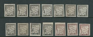 French Colonies 1884 - 85 Postage Dues (scott J1 - J14) F Mh Read Desc