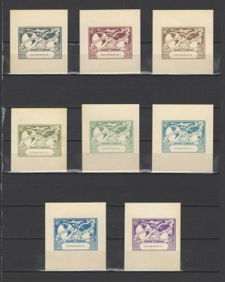 ,  1949 Dominica Upu 6 Nominal In Different Colour Thick Paper