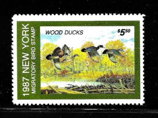 Hick Girl Stamp - M.  N.  H.  1987 York Duck Hunting Stamp Y2565