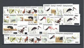 Tanzania 1990 - 91 Bird Sets Mnh Cat £46.  25