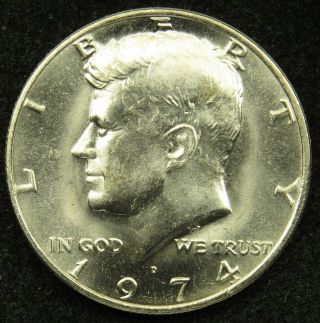 1974 D Uncirculated Kennedy Half Dollar Bu (c03)