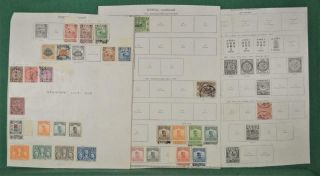 China Stamps Selection Of Early Issues On 5 Pages H/m & (v1)
