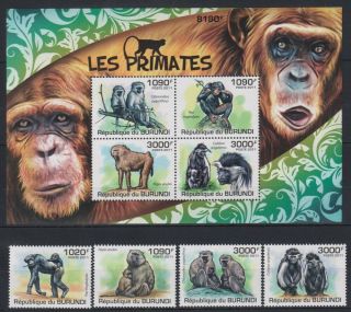 Z928.  Burundi - Mnh - Animals - Primates - 2011