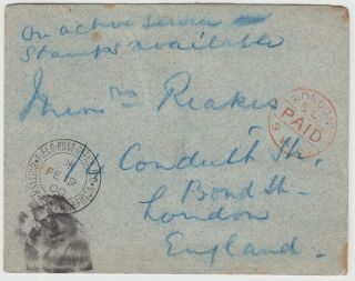 1900 Boer War Stamp - Less On Active Service Cover To London