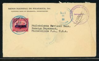 Nicaragua Postal History: Lot 298 1936 2c Official Granada - Philadelphia $$$