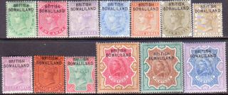1903 Somaliland Protectorate Sg 1 - 13 Mh Cv £130 Very Fresh