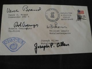 Sts 5 Cover Orig.  Signed Crew,  Space