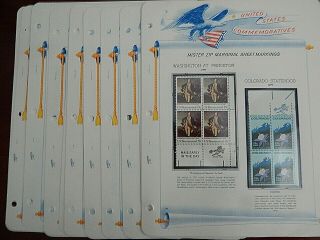 1977 Mr Zip Plate Blocks (24) On White Ace Sheets (12),  Stamps (96) Mnh