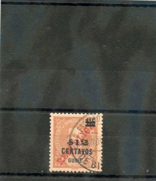 Portuguese Guinea Sc 197 (sg 243) Vf 1920 12c/115r Orange Brown/pink $23