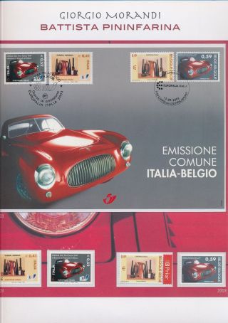 Xb70609 Belgium 2003 Italy Design Art Joint Issue Fdc/mnh