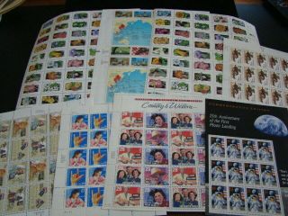 $404.  90 Face Value All U.  S.  Usable Postage Lot Sheets 5