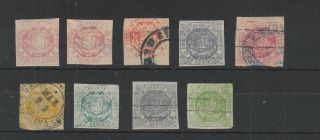 Venezuela 1866 - 1874,  9 Stamps.  Mixed