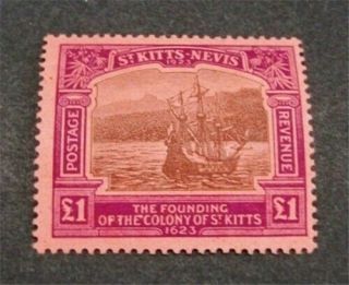 Nystamps British St.  Kitts Nevis Stamp 64 Og H $825