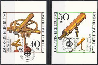 Germany 1981 Set Of 4 Maxi Cards Fdc Historic Optical Instruments