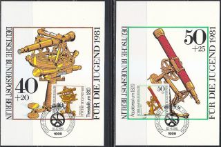 Germany West Berlin 1981 Set Of 4 Maxi Cards Fdc Historic Optical Instruments