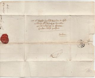1674 Wrapper Addressed To The Bishop Of Lincoln Reveresed " N " In Bishop Mark