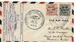 Dox 1931 First Flight To Netherlands Antilles