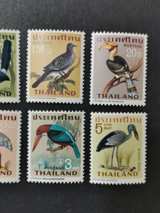 THAILAND 1967 BIRDS SET PERFECT MNH. 3
