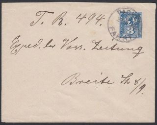 Germany,  1896.  Berlin Private Post Envelope,