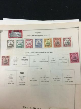 Extensive 24,  Pages Of Old Togo Postage Stamps And More 83