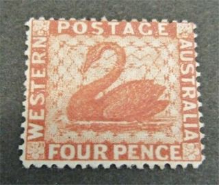 Nystamps British Australian States Western Australia Stamp 22 Og H $1400