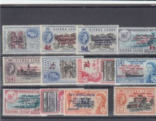 Sierra Leone - Sg273 - 284 Mnh 1963 Ovpt & Surch Postal Commemorations