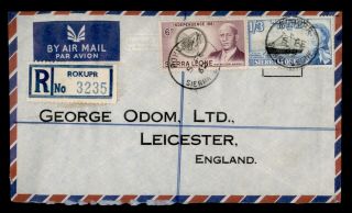 Dr Who 1962 Sierra Leone Rokupr To Gb Registered Air Mail C122091
