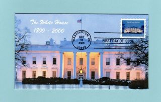U.  S.  Fdc 3445 Ginsburg Cachet - Commemorating The 200th Anniversary White House