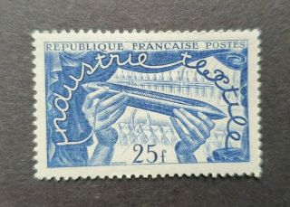 1950s Industrie Textile 25fr Vf Mnh France Frankreich B273.  14 Start 0.  99$