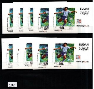,  10x Sudan 1994 - Mnh - Soccer - Usa -