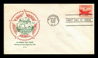 Dr Jim Stamps Us 6c Air Mail Coil Grandy First Day Cover Scott C41