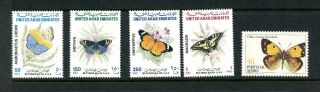 Mnh Butterflies Topical Stamps Uae United Arab Emirates Azores Portugal