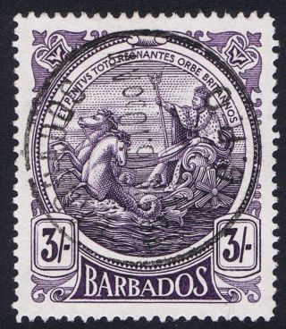 Barbados 1916 Sg 191 3/ - Deep Violet Cat.  £180.  00