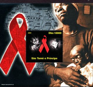 Aids Blood Disease Health Medicine S/s 2004 St Thomas & Prince Mnh
