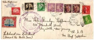 Graf Zeppelin Lz - 127 - First Round The World Flight With Letter/signatures