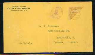 Nicaragua Postal History: Lot 268 1921 Bisect 5c Bluefields - Copenhagen $$$