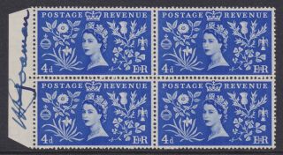 Gb Stamps 1953 Coronation Block Signed By The Artist Designer Personally