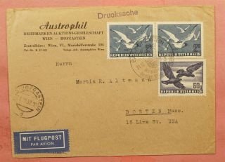 1952 Austria C54 C56 Bad Hofgastein Special Cancel Airmail To Usa
